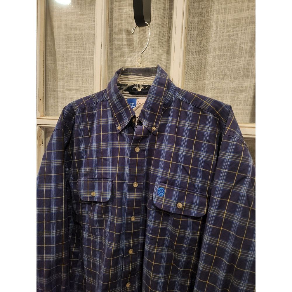 George Straigt Wrangler Cowboy Collection Plaid Button‎ Down Shirt